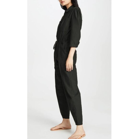 Citizens of Humanity Frida Slouchy Jumpsuit Womens Small Olive Straight Crop - Picture 9 of 10